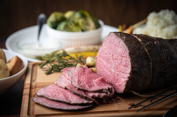 Canvas Print - traditional roast beef sunday lunch