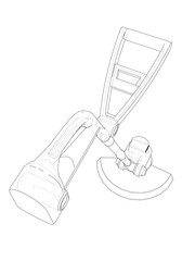 Wall Mural - outline trimmer grass cutter