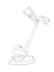 Wall Mural - outline trimmer grass cutter