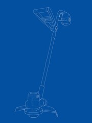 Wall Mural - outline trimmer grass cutter