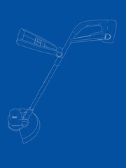 Wall Mural - outline trimmer grass cutter
