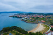 Aerial view of Camariñas town in Galicia Spain