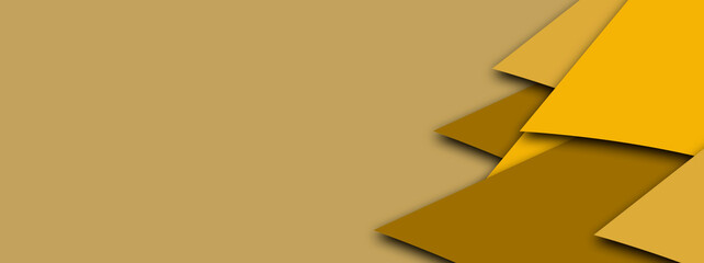 Wall Mural - Luxury yellow triangles layers background for banner design