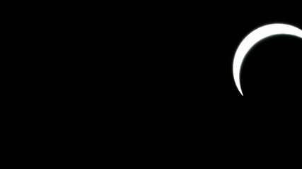 Wall Mural - solar eclipse in the dubai desert. almost anular phase of the eclipse. camera pan from left to right