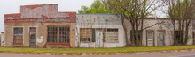 Deserted Store Fronts In An Abandoned Town In The Oklahoma Panhandle