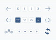 © MooseD - arrow icon set for web and app.  navigation arrow button icons. editable stroke vector illustration
