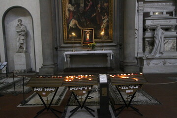 Canvas Print - Interior of the Basilica of the Holy Cross	