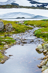 Poster - Mountains landscape. Norwegian route Sognefjellet