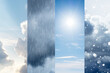Leinwandbild Motiv The changes of weather. A natural phenomenon of the differences of four seasons