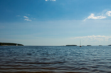 blue water of lake Ladoga 