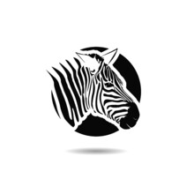 Zebra Icon With Shadow