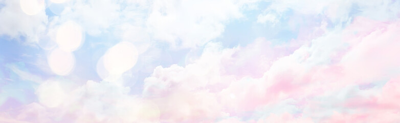 Wall Mural - clouds watercolor tint, pink clouds gradient background sky, atmosphere air freedom