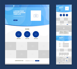 Wall Mural - landing page flat design