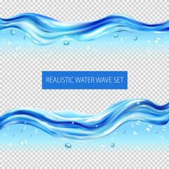 Wall Mural - Realistic Water Wave Set