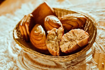 Sticker - Homemade fresh buns in a basket