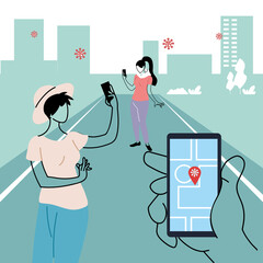 Sticker - Smartphone health virus tracking location app