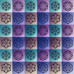 Wall Mural - snowflakes seamless pattern  tile