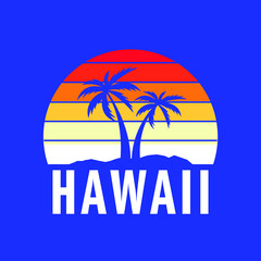 Wall Mural - Hawaii Honolulu T-shirt Vector graphic