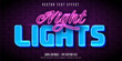 © Mustafa - Night lights text,  neon style editable text effect