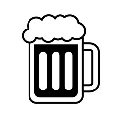 Poster - beer jar drink line style icon