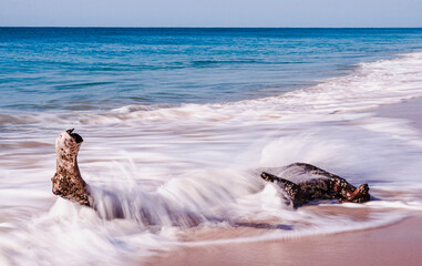 sea waves on beach