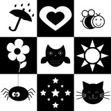 black and white montessori cards
