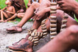 © Mint Images - Leg decorations, traditional tribal ceremonial garters worn by the San People bushmen.