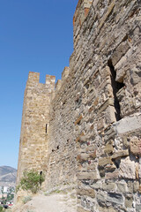 ancient historic Genoese castle or fortress