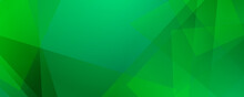Abstract Green Geometric Vector Background For Wide Banner, Can Be Used For Cover Design, Poster And Advertising