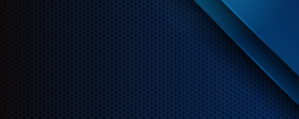 Abstract blue light 3D arrow direction on dark grey blank space design modern futuristic technology background vector illustration.