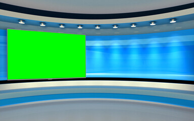 Sticker - Studio The perfect backdrop for any green screen or chroma key video production, and design. 3d rendering