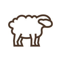 Wall Mural - Simple linear icon with sheep