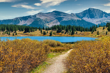 Sticker - Little Molas Lake in Fall Colorado USA