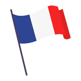 Fototapeta Dinusie - Waving flag of France
