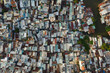 © Paul - old residential and business area of Saigon Viietnam resembling a crowded shanty town built along a canal from aerial top down view