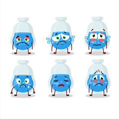 Sticker - Blue potion cartoon character with sad expression