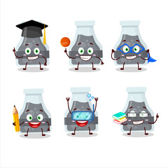 Wall Mural - School student of black potion cartoon character with various expressions