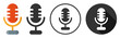 Microphone audio sound icon symbol flat design vector