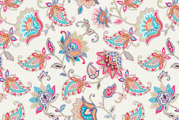 classic paisley and fine lace pattern, persian pattern，suitable for textile clothing and wallpaper d