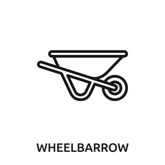 Wall Mural - wheelbarrow icon vector. wheelbarrow sign symbol for modern design.