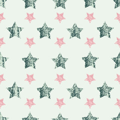 Wall Mural - Abstract seamless pattern with stars