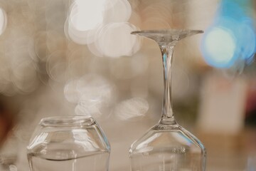 Sticker - Glasses put upside down on the table