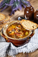 Canvas Print - Traditional russian sour cabbage soup