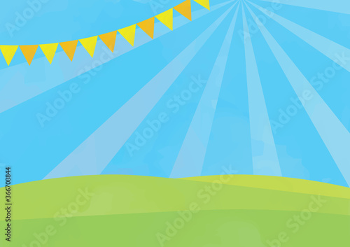 光のさす野原と青空背景イラスト Stock Vector Adobe Stock 光のさす野原と青空背景イラスト Stock Vector Adobe Stock