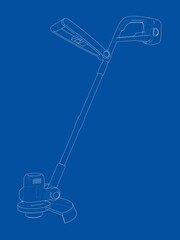 Wall Mural - outline trimmer grass cutter