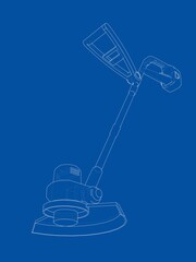 Wall Mural - outline trimmer grass cutter