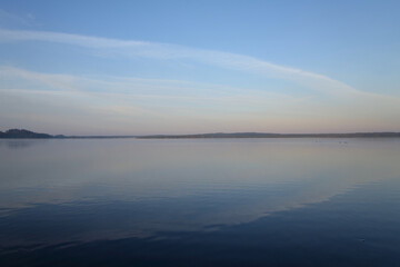 Canvas Print - Lake at early morning, Karelian isthmus, Russia.