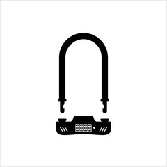 Canvas Print - Bicycle Lock, Locking Icon