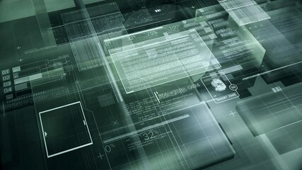 Virtual space of hacker attacks and data pests.