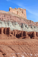 Sticker - The Castle, Capitol Reef National Park, Utah, in winter	